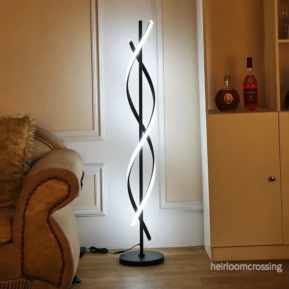 Golvlampa LED spiral – modern skulptural design Golvlampa LED spiral – modern skulptural design