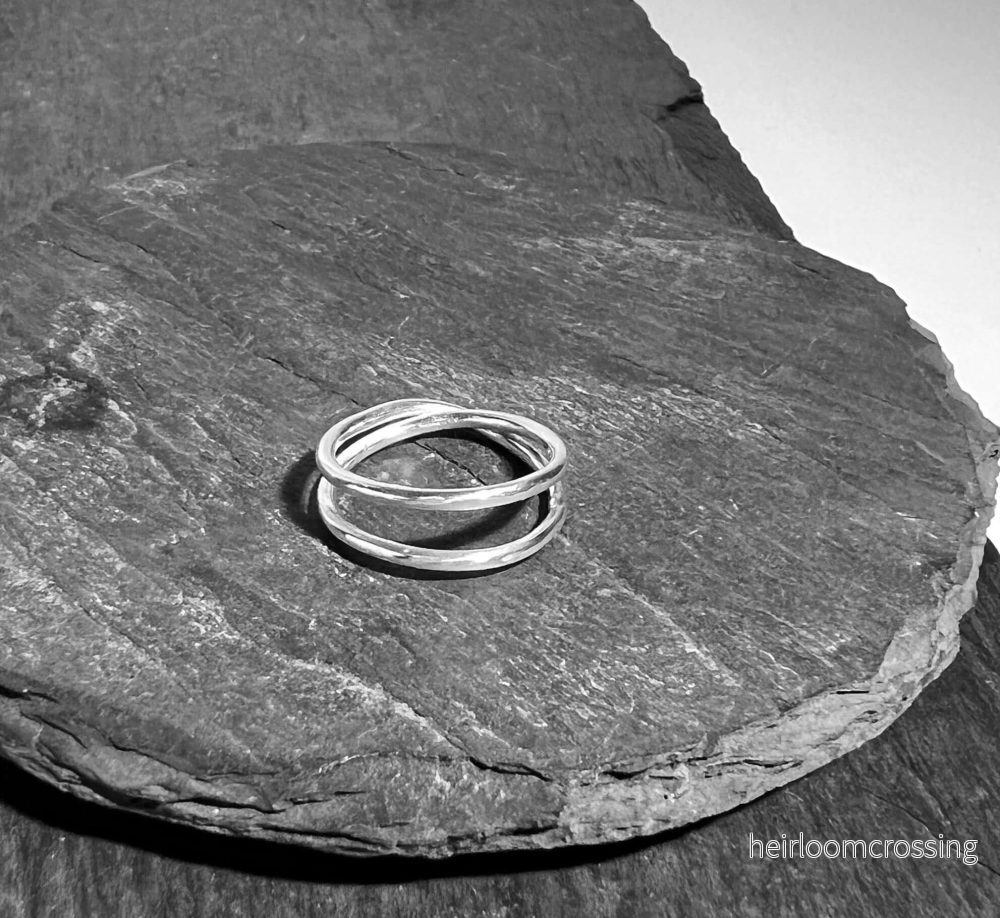 Handgjord silverring Yet – vändbar