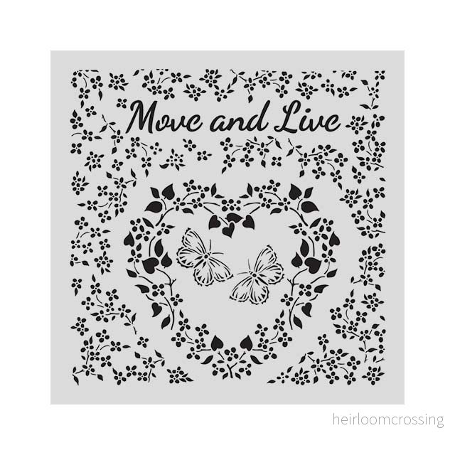 Cut laser stencil for Art and Craft cm 18X18 – Sunflower Art Move and live heart