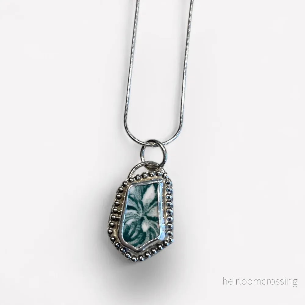 Silverhalsband med porslin Molly - Bild 2