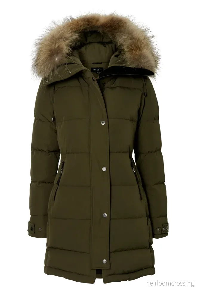 HOLLIES Subway Dunjacka Olive/Natur