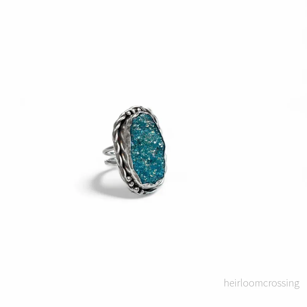 Druzy agat statement ring nr 2 - Bild 2