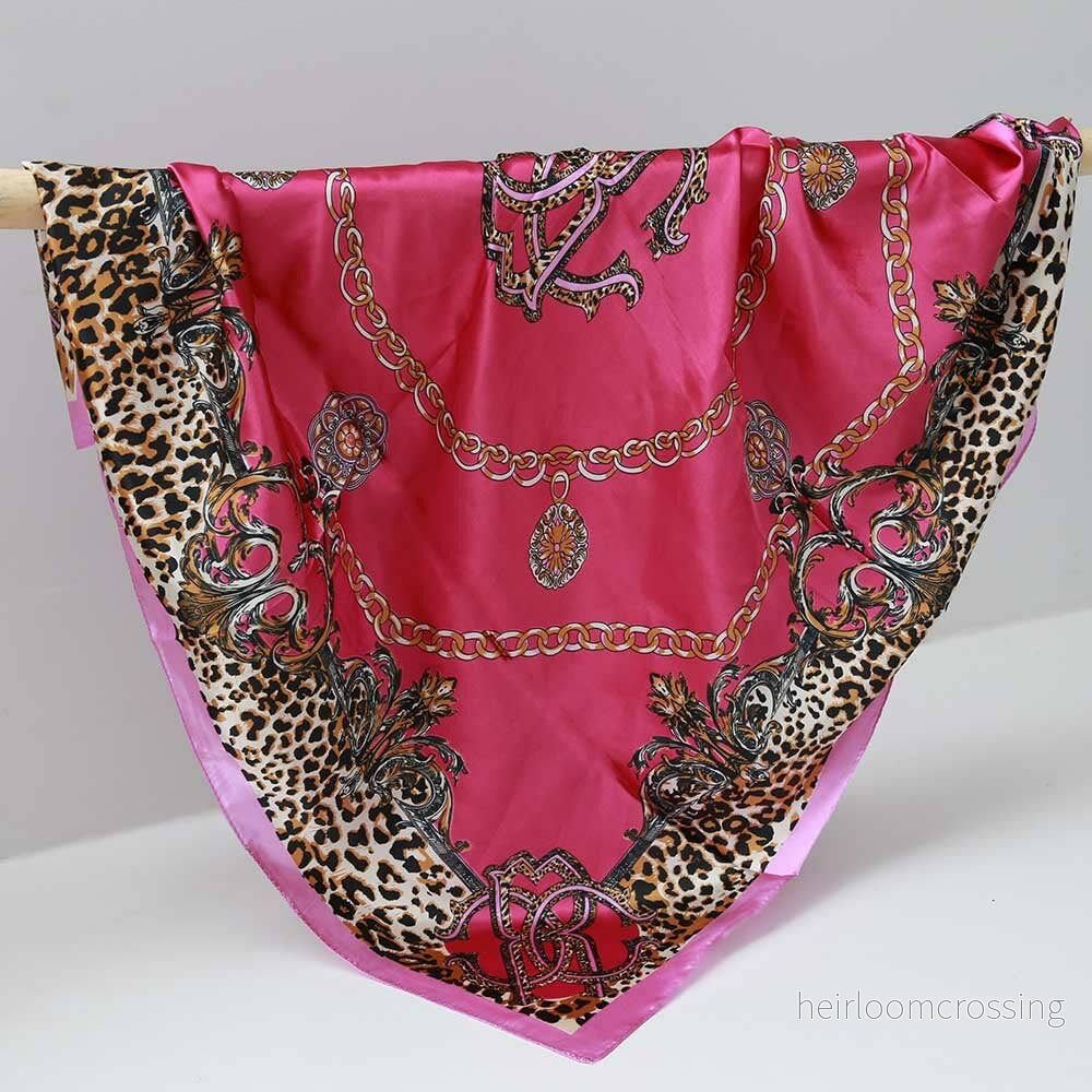 Sjal leopard hot pink bandana