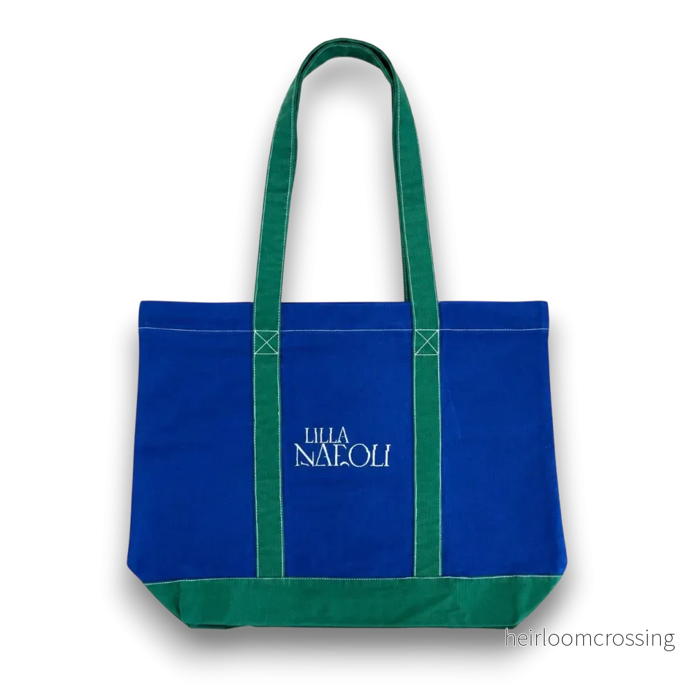 Lilla Napoli Large Tote – Blå/Grön