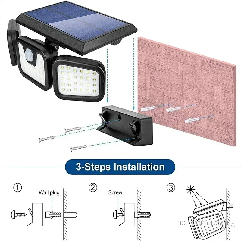 Solcellsvägglampa - EcoBright - Bild 3