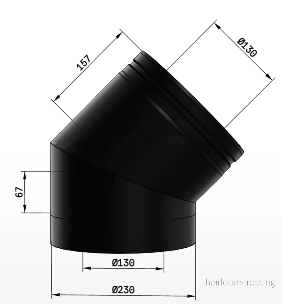 Skorsten Schiedel Rörböj PMS50/130 Skorsten Schiedel Rörböj PMS50/130