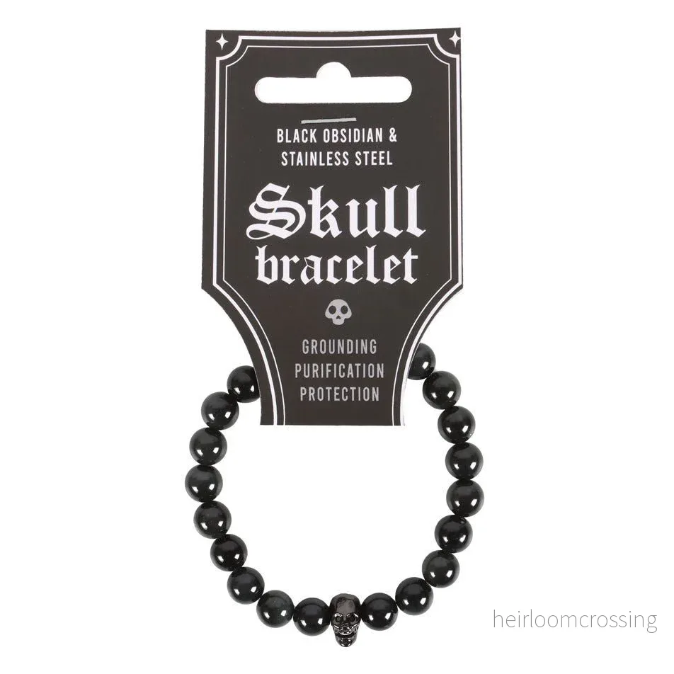 Black Obsidian Skull Bracelet - Bild 2