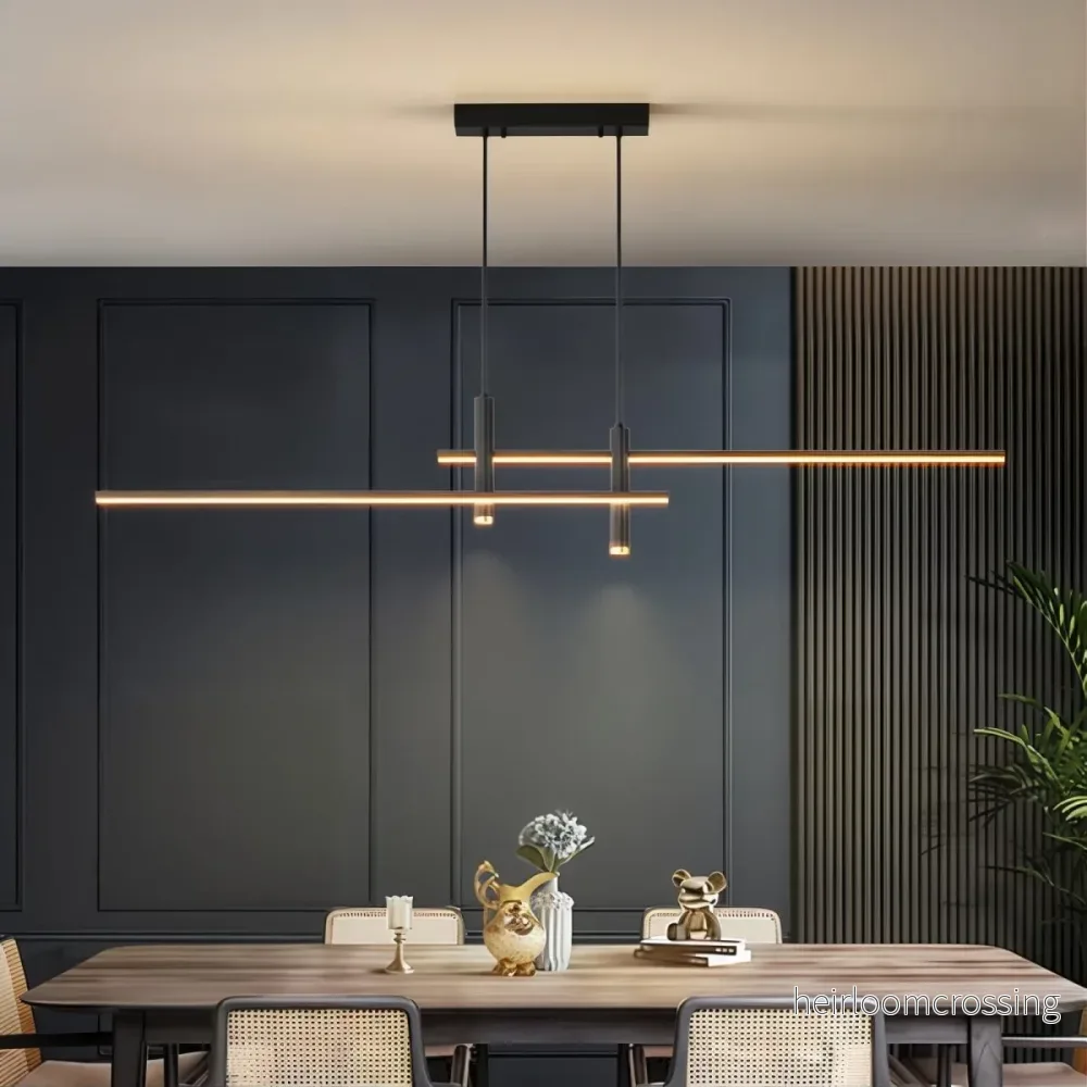 Pendellampa LED linjär – justerbar höjd och dimbara alternativ Pendellampa LED linjär – justerbar höjd och dimbara alternativ