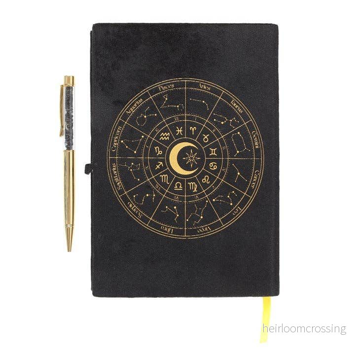 Astrologijournal med svart obsidianpenna - Bild 3