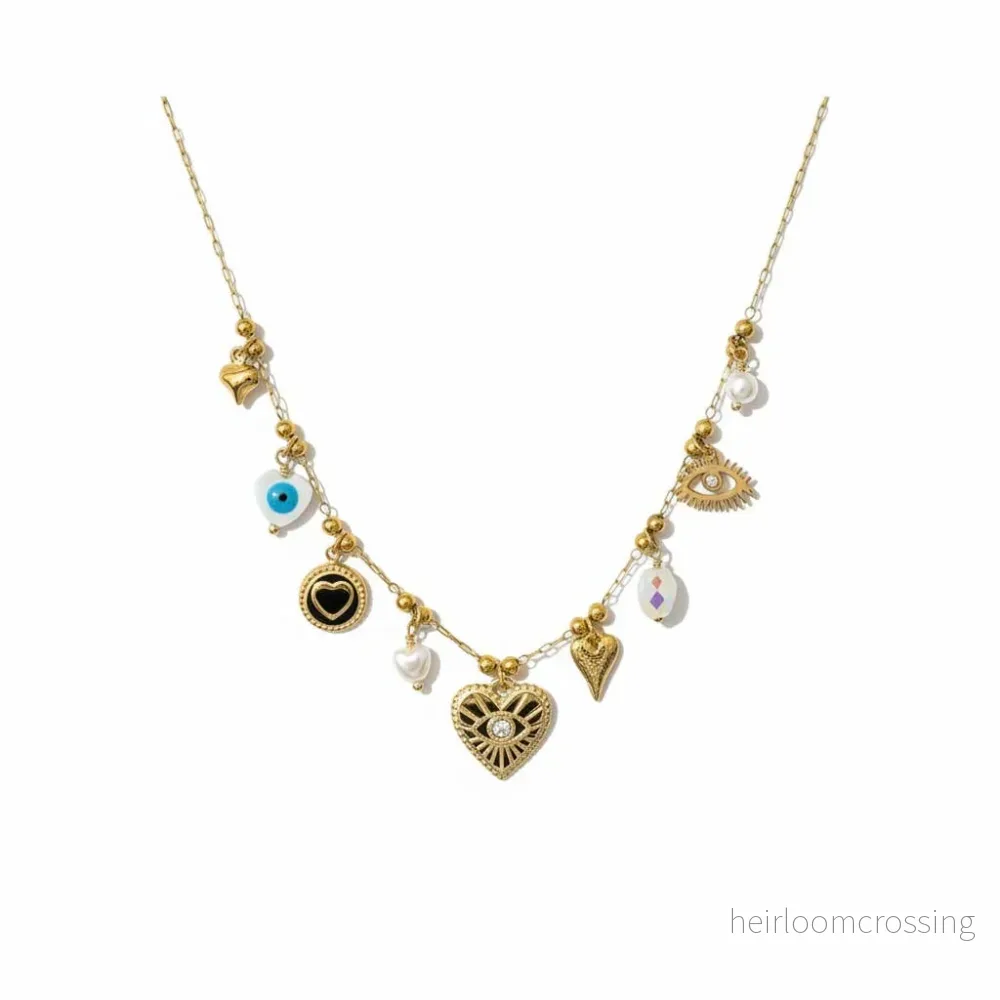 Ögon & Hjärtan Charm Halsband - Bild 3