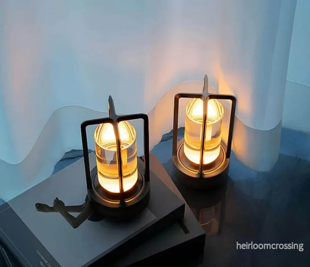 Vattentät och bärbar kristallbordslampa - AuroraGlow - Bild 3