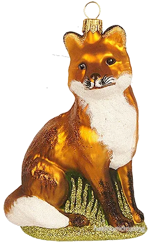 Sittande räv (julgranskula) - Bild 2