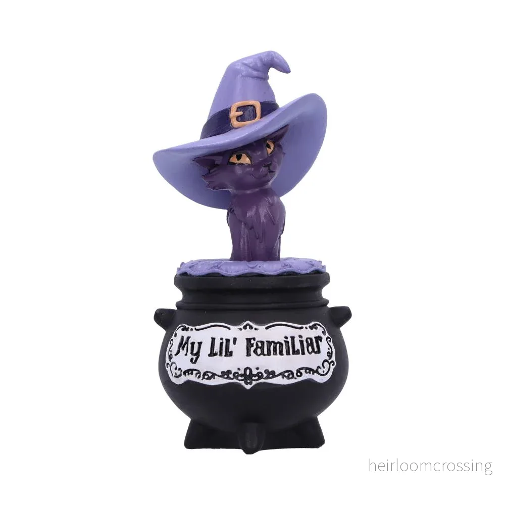 My Lil Familiar Shadow – Gotisk handmålad kattfigur - Bild 2