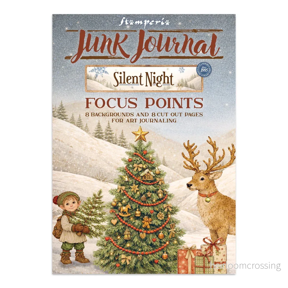 Printed Art Junk Journal Focus Points for Art and Craft A5 – Silent Night Printed Art Junk Journal Focus Points for Art and Craft A5 – Silent Night