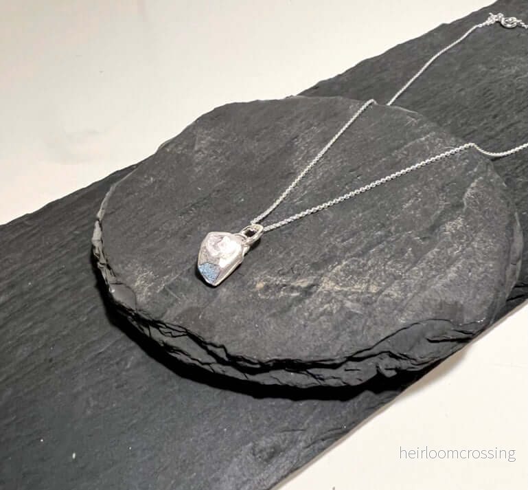 Silverhalsband med berlock Nugget-2 Silverhalsband med berlock Nugget-2