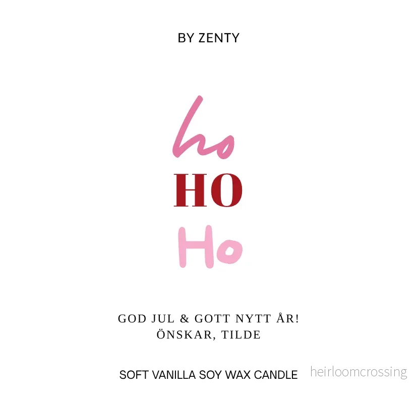 Personalised Ho Ho Ho Christmas Scented Candle