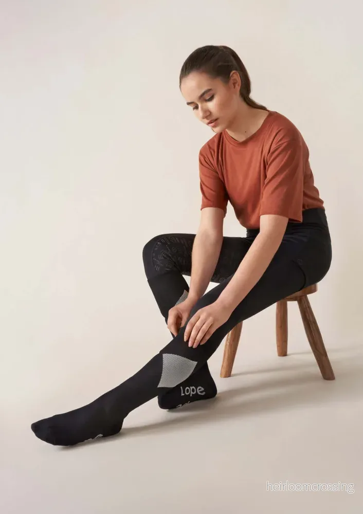 COMPETITION SOCKS RIDSTRUMPOR MED KOMPRESSION - BLACK + WHITE DIAMOND - Bild 3