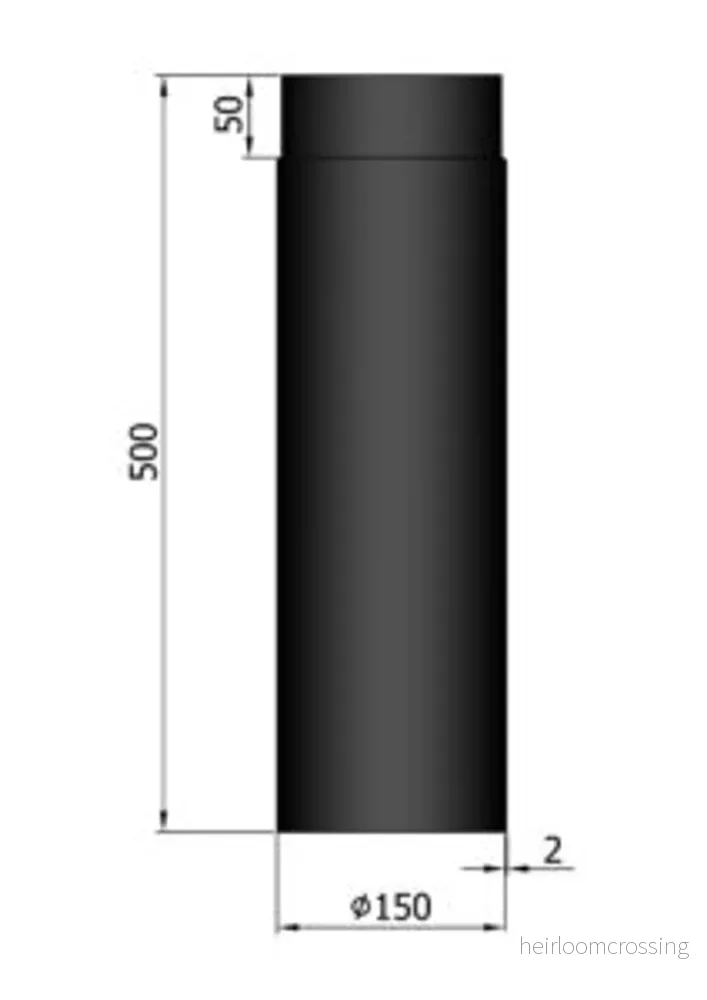 Rökrör Kaminex Rak längd