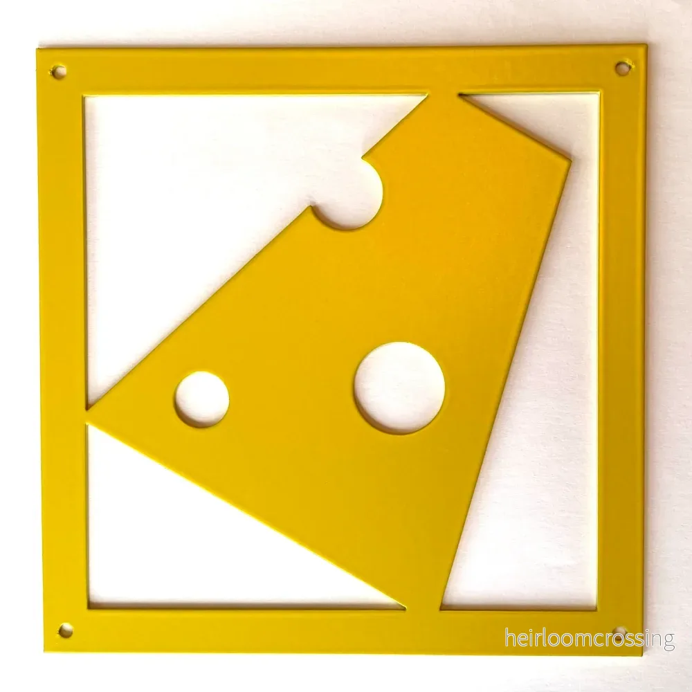 Prydnadsplatta Ost 15 x 15 – gul