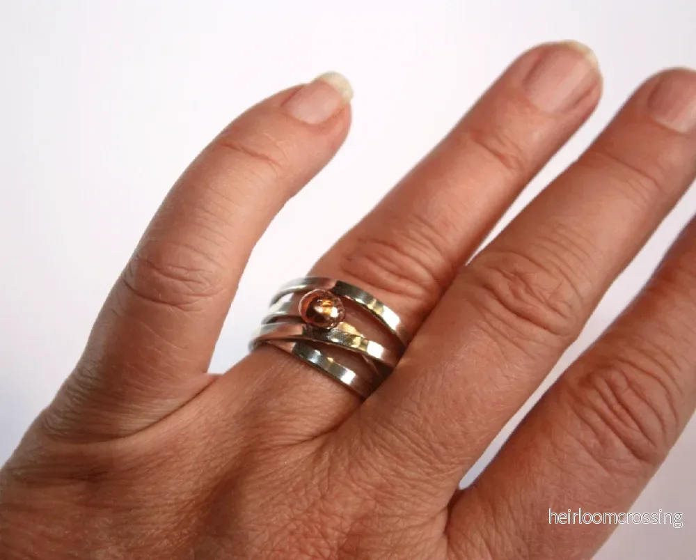 Unik silverring Galax – handgjord