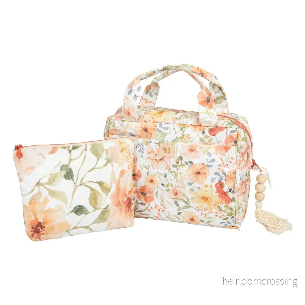 Necessär Set Flower Power – Handgjord, 2 Storlekar Necessär Set Flower Power – Handgjord, 2 Storlekar