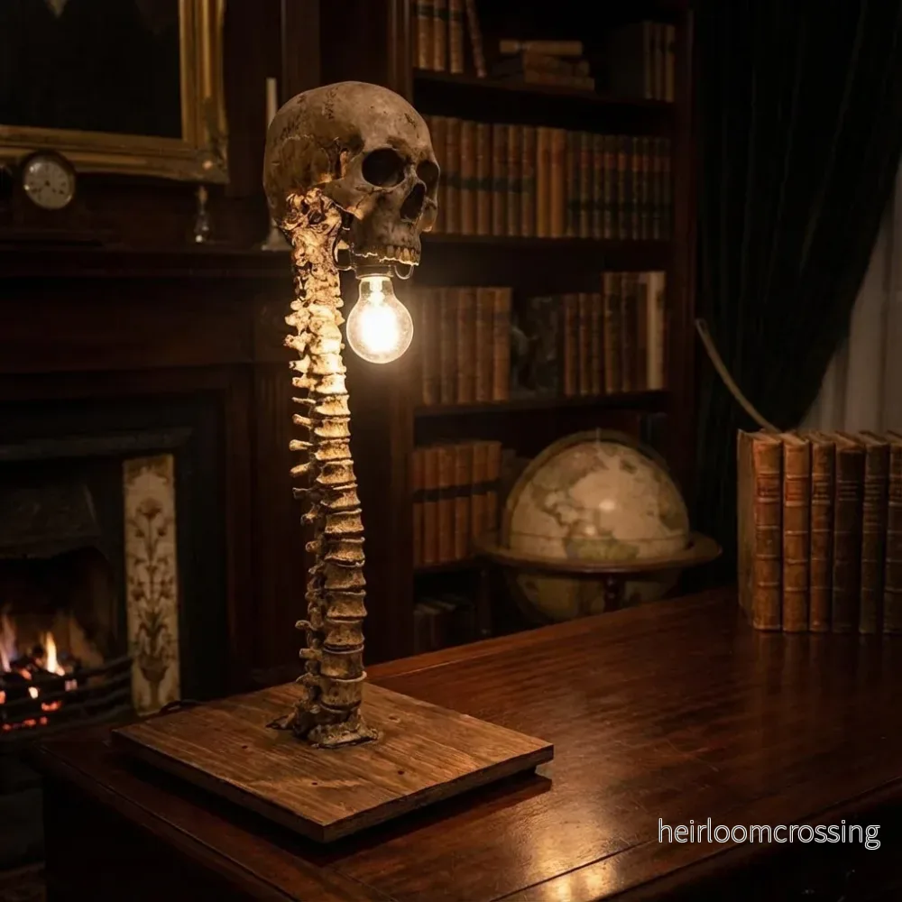Dekorativ skelettbordslampa – Nightspine