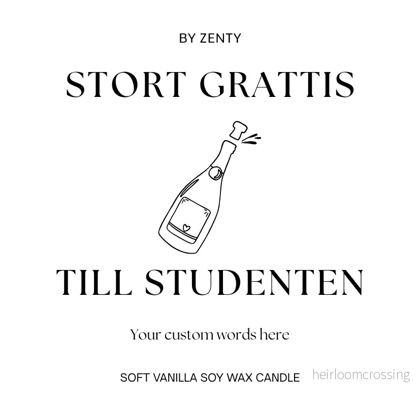Personalised Grattis till Studenten Scented Candle Personalised Grattis till Studenten Scented Candle
