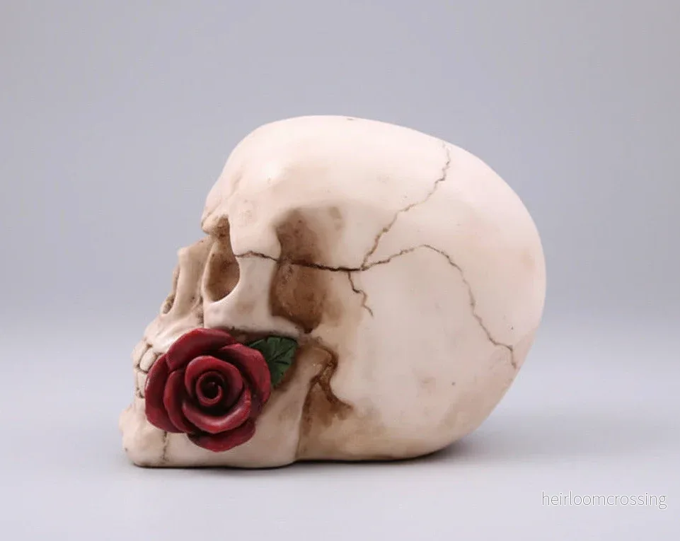 Skull With Single Rose - A Rose For A Rose - Bild 2