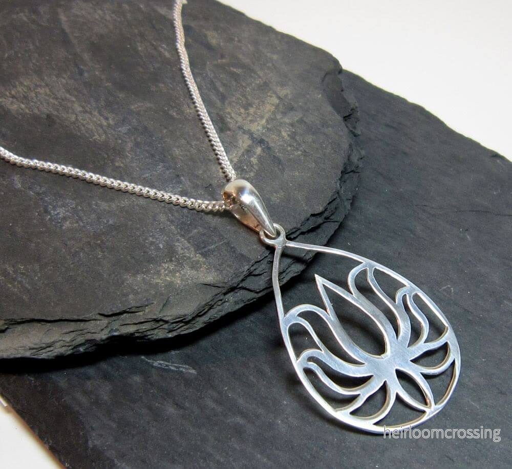 Silverhalsband Lotus - Bild 3