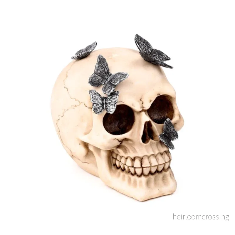 Skull With Metallic Butterflies - Bild 2