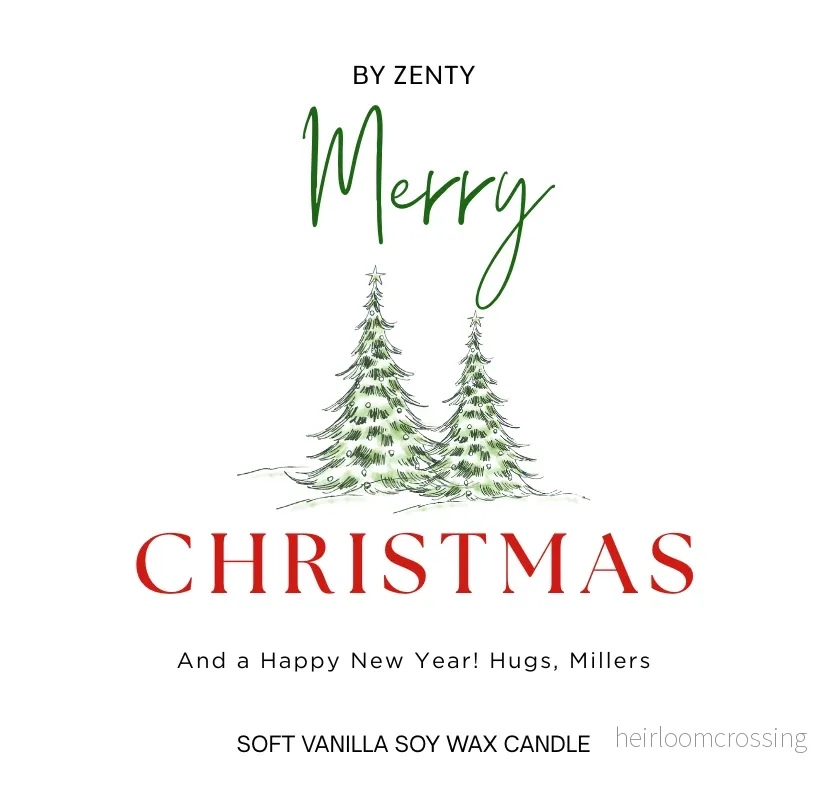 Personalised Merry Christmas Trees Scented Candle