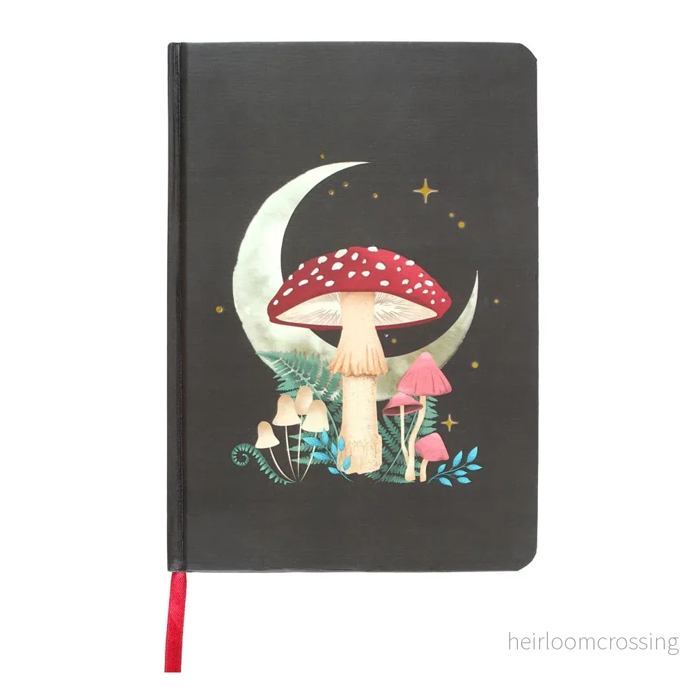 Forest Mushroom A5-anteckningsbok – 200 linjerade sidor