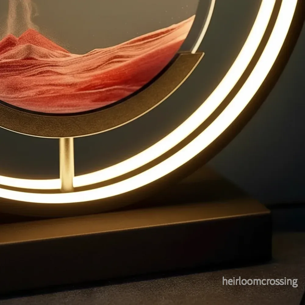Modern 3D-sandformad bordslampa - Aequora - Bild 3