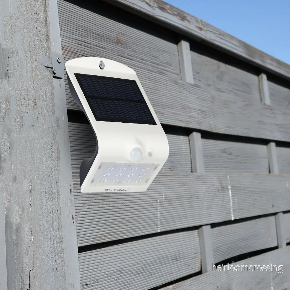 LED solcellsbelysning VäggbelysningVit+svart - Bild 2