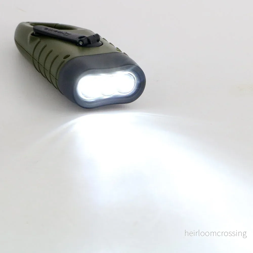 Ficklampa med vev- och solcells laddning - Bild 2