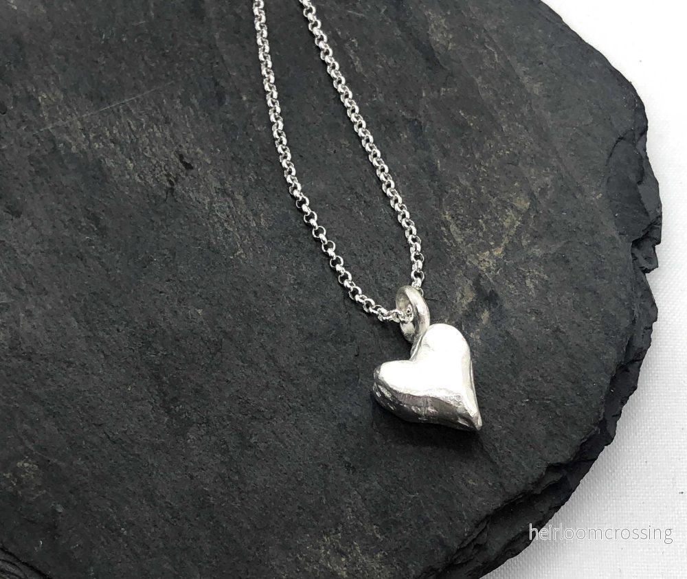 Silverhalsband med hjärta Big Little Heart1 Silverhalsband med hjärta Big Little Heart1