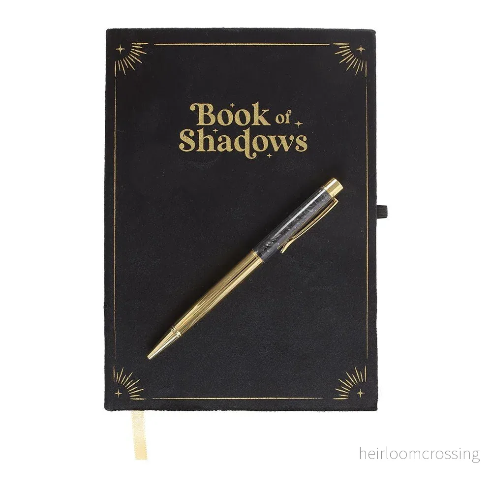 Book of Shadows Journal with Black Obsidian Crystal Pen - Bild 3