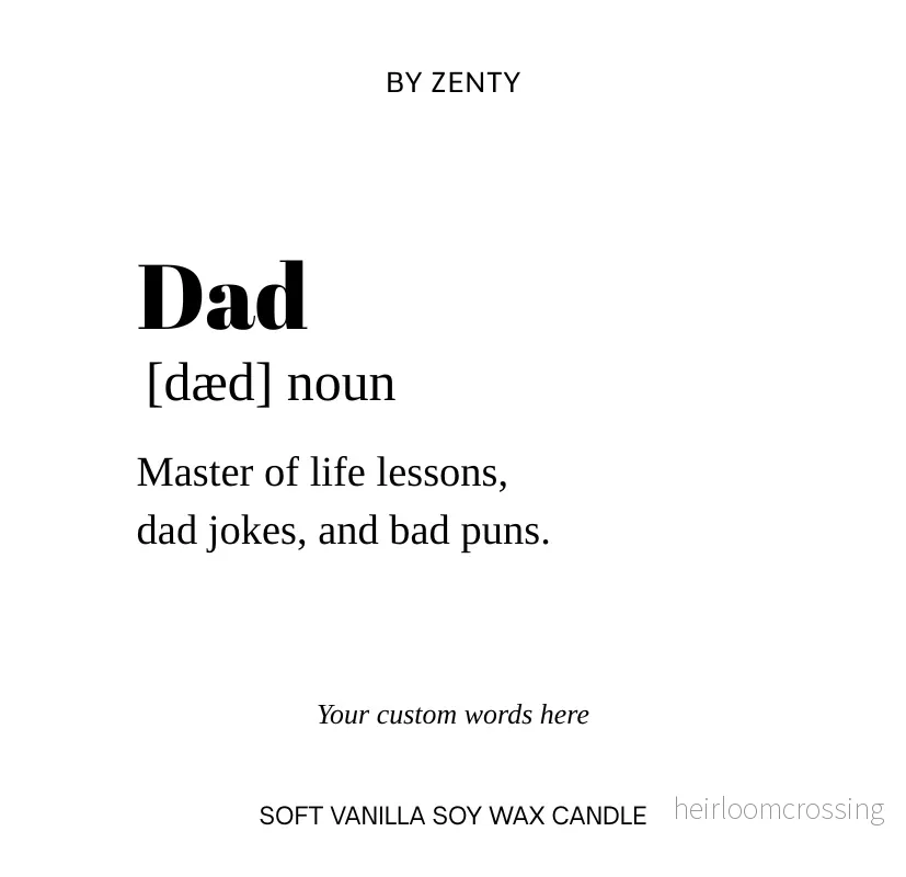 Personalised Dad Noun Scented Candle Personalised Dad Noun Scented Candle