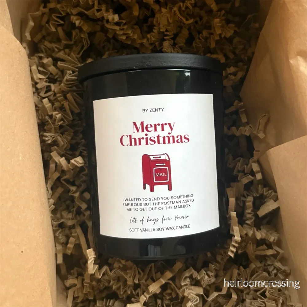 Personalised Merry Christmas Mailbox Scented Candle