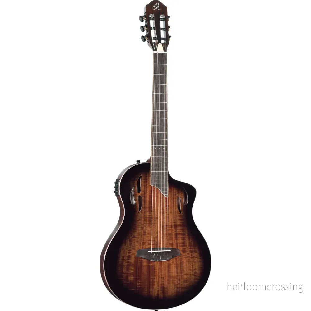 Thin Body nylonsträngad gitarr med pickup – Gloss Burst