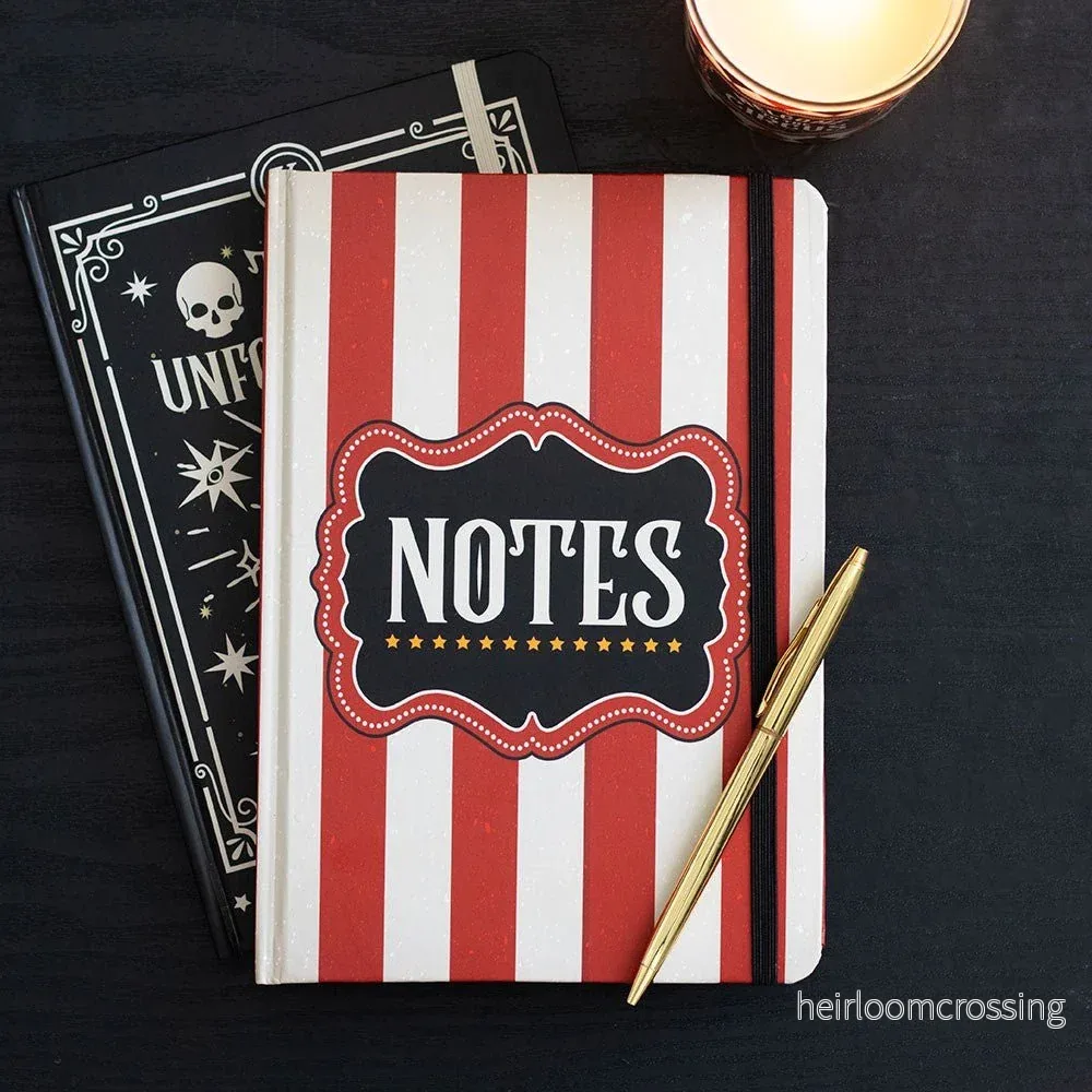 Red Circus Stripe A5 Notebook