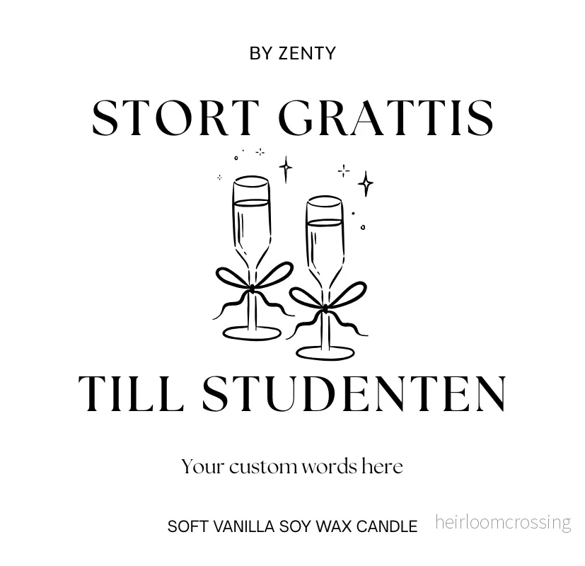 Personalised Grattis till Studenten Scented Candle Personalised Grattis till Studenten Scented Candle