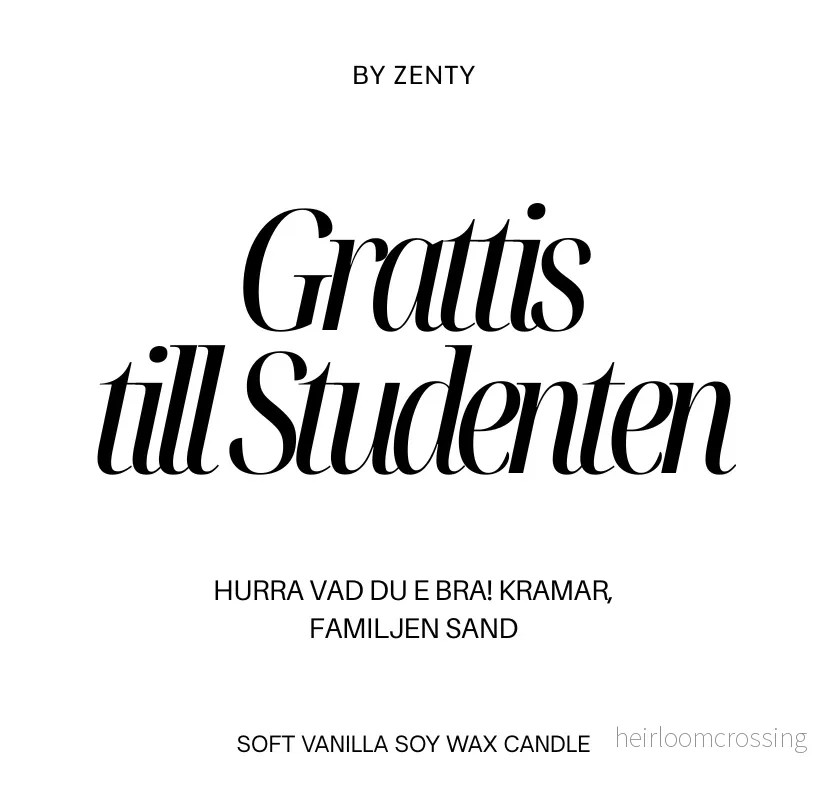 Personalised Grattis till Studenten Scented Candle Personalised Grattis till Studenten Scented Candle