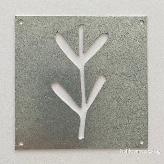 Prydnadsplatta Strå 15×15 – zink