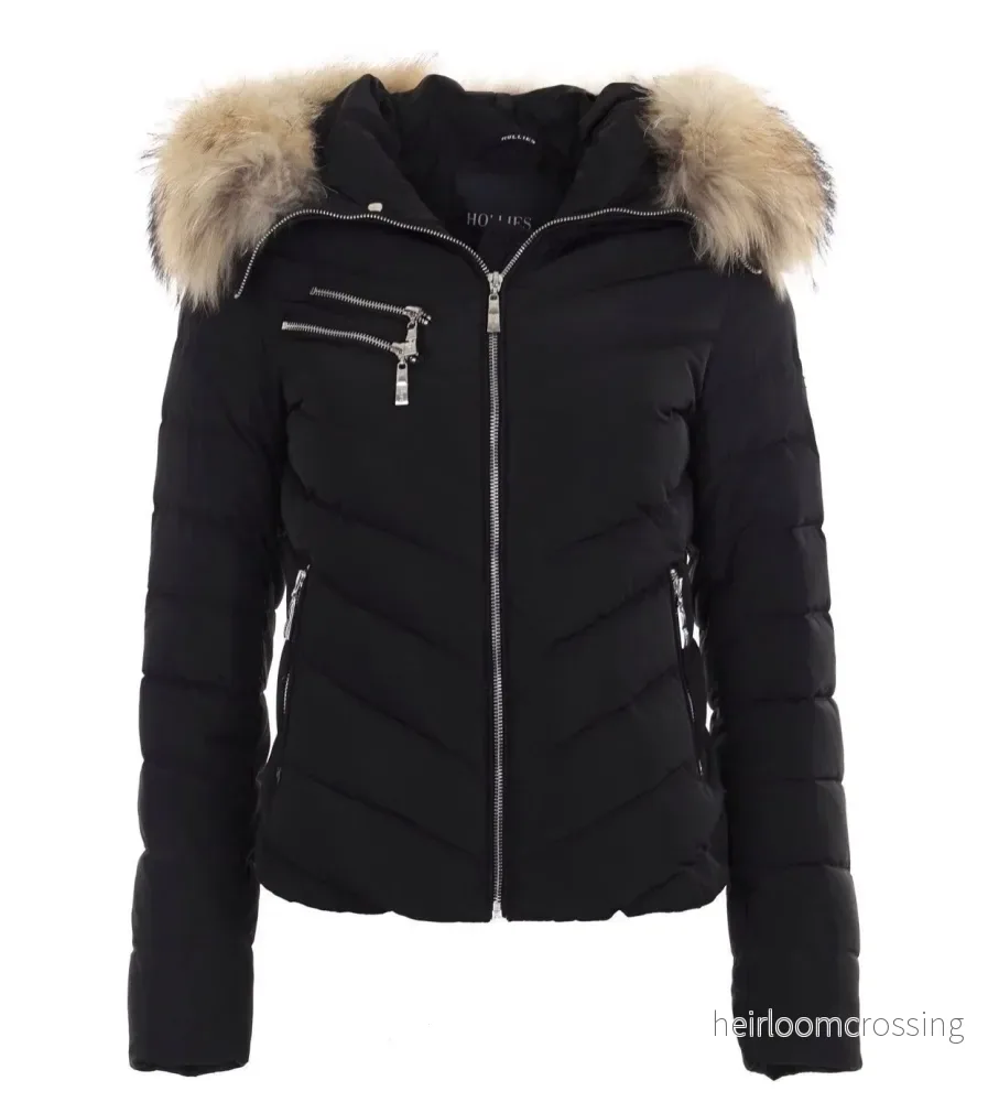 HOLLIES Chatel Jacka Silver Svart/Natur HOLLIES Chatel Jacka Silver Svart/Natur