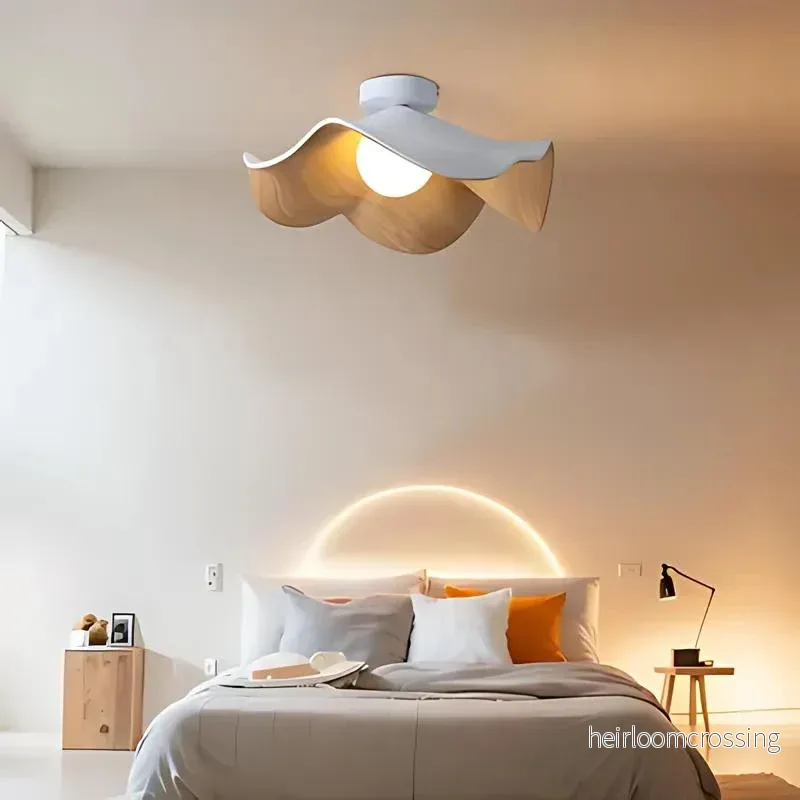 Taklampa i trä – japandi plafond i svart eller vit, skandinavisk design Taklampa i trä – japandi plafond i svart eller vit, skandinavisk design