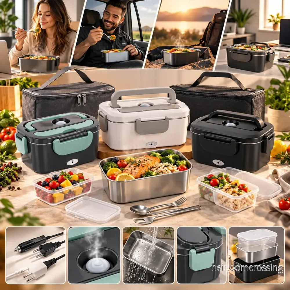 HomyNord-Electric Lunch Box – Premium 2-in-1 Food Warmer with Stainless Steel Interior - Bild 2