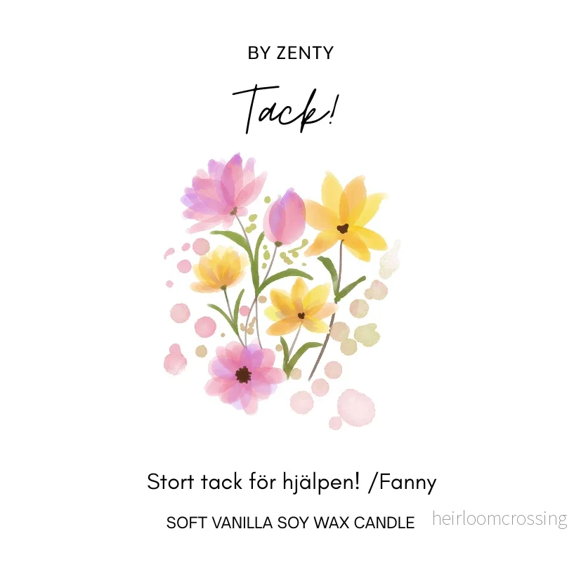 Personalised Tack Flowers Scented Candle