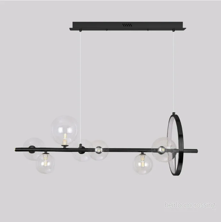 Ljuskrona Macrocosm – dimbar nordisk LED-pendel med glaskulor, justerbar längd - Bild 2