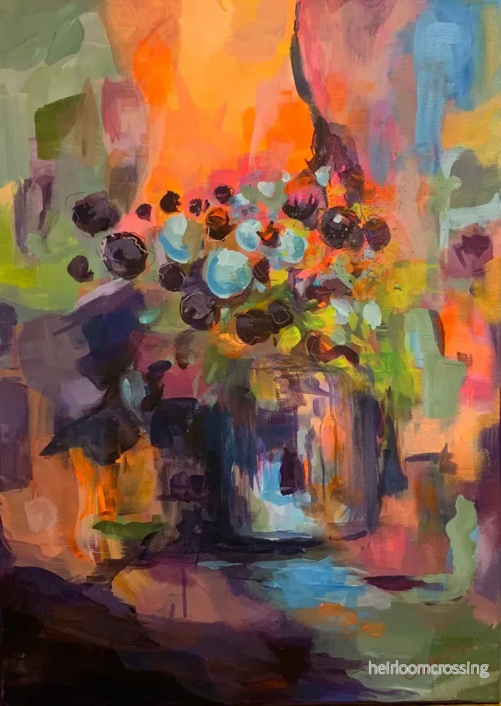Blommor och omgivning i symbios – Giclée Fine Art Print - Bild 2